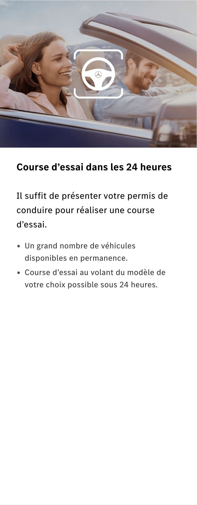 Course d’essai dans les 24 heures
