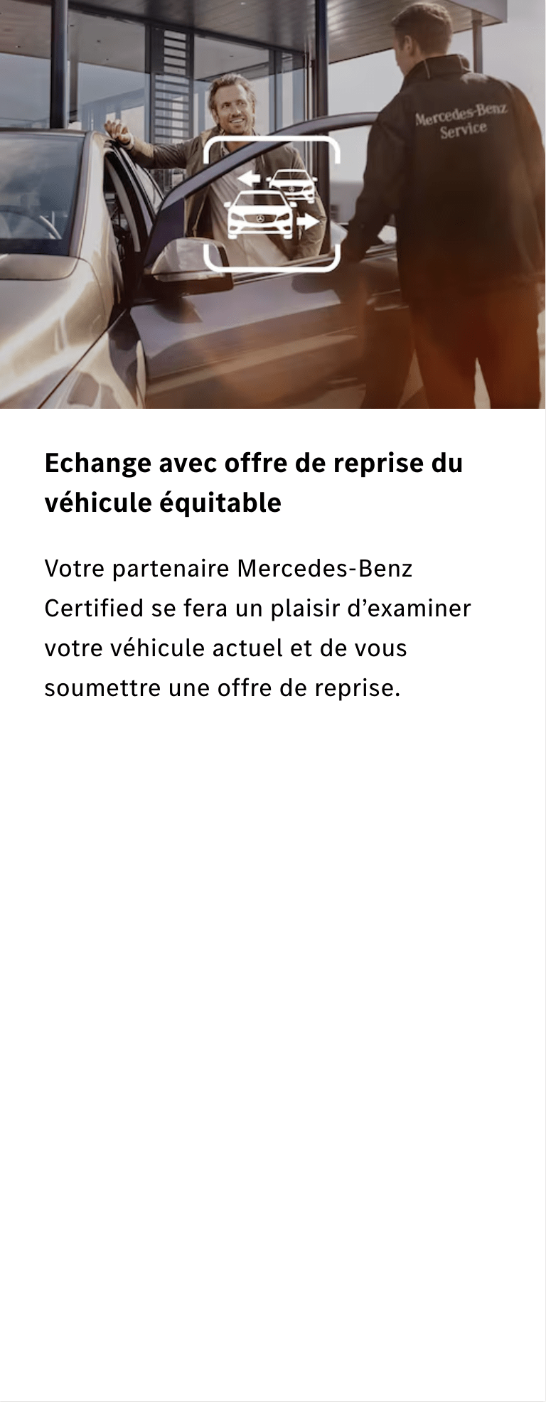 Echange avec offre de reprise du véhicule équitable