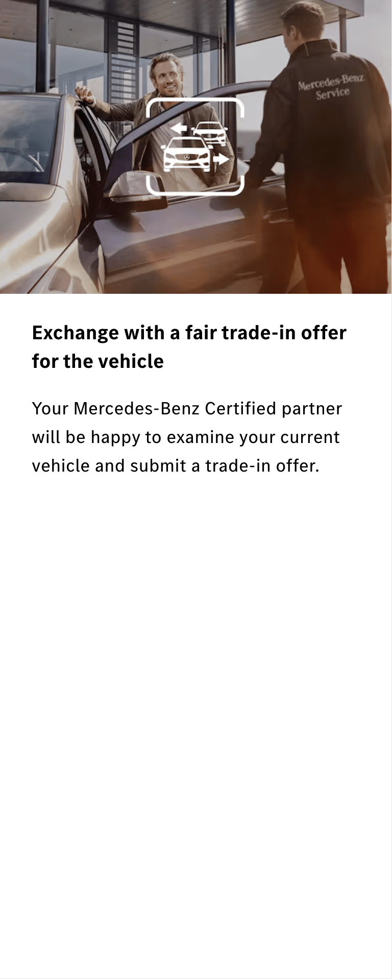 Exchange with a fair trade-in offer for the vehicle