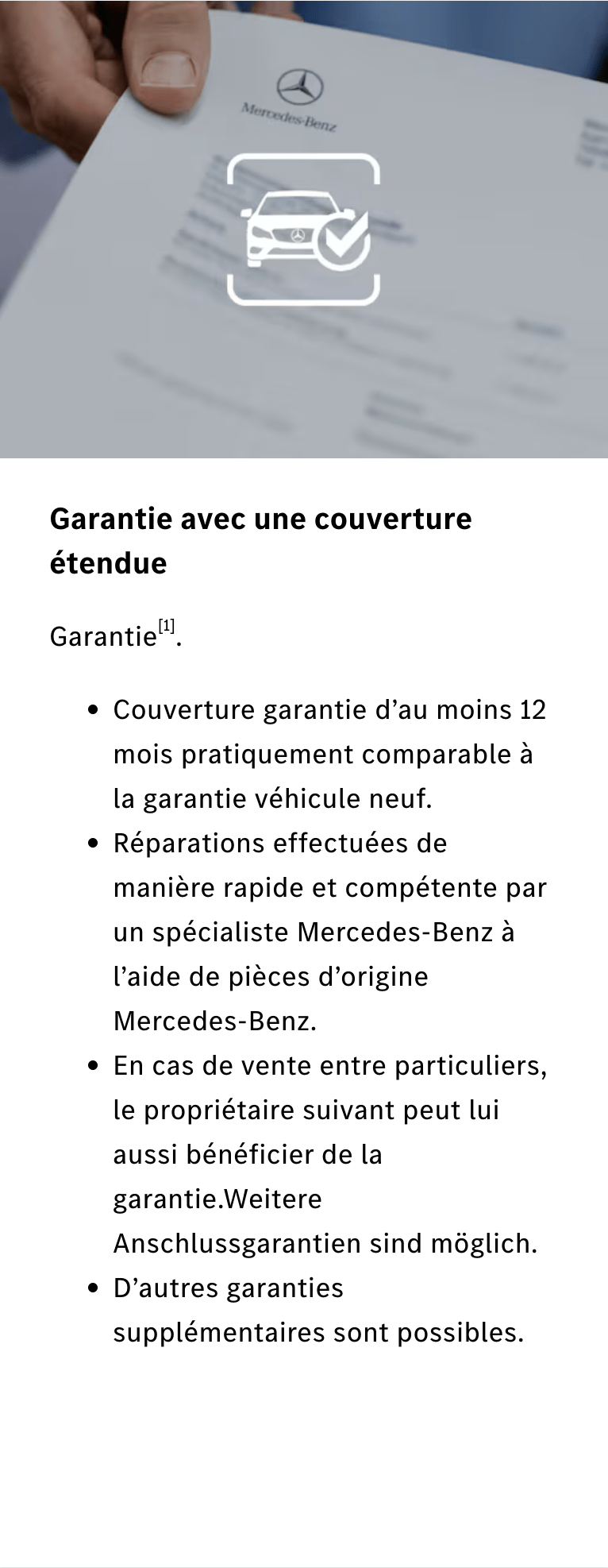 Garantie avec une couverture étendue