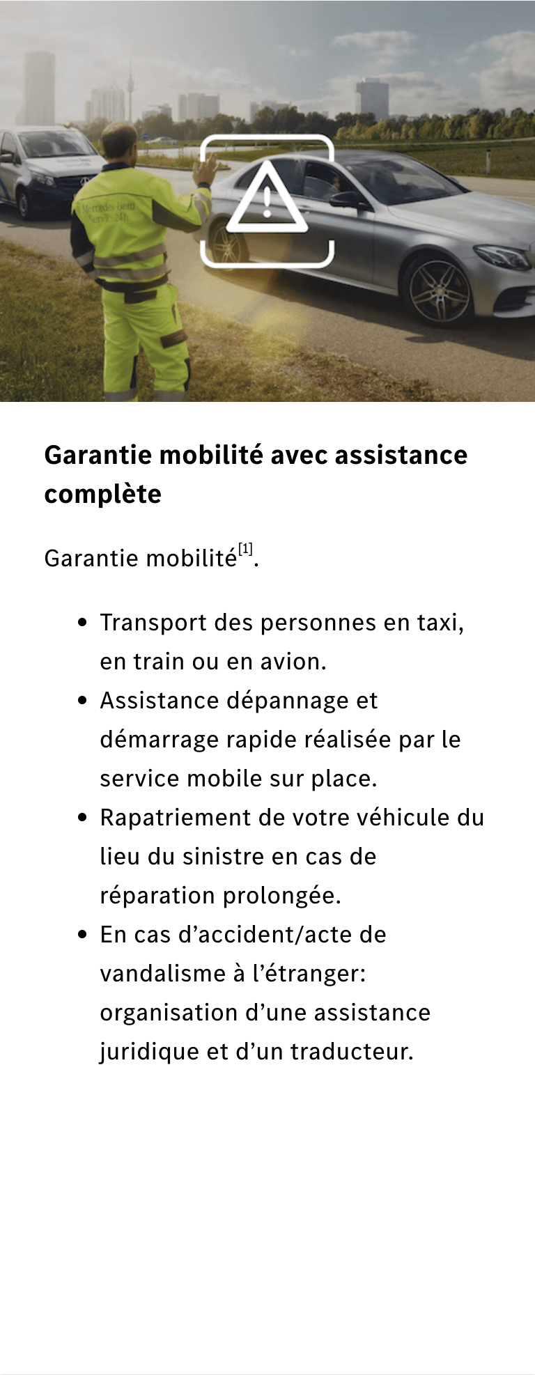 Garantie mobilité avec assistance complète