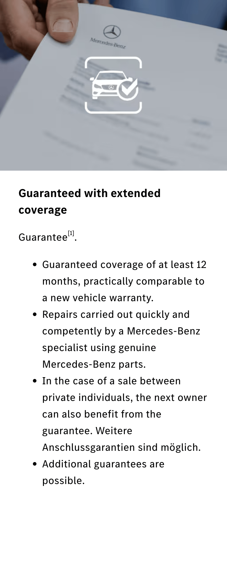 Guaranteed with extended coverage