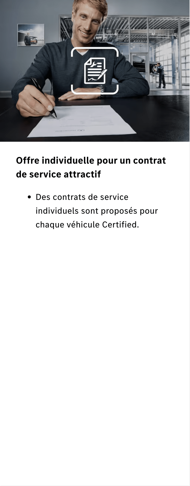 Offre individuelle pour un contrat de service attractif