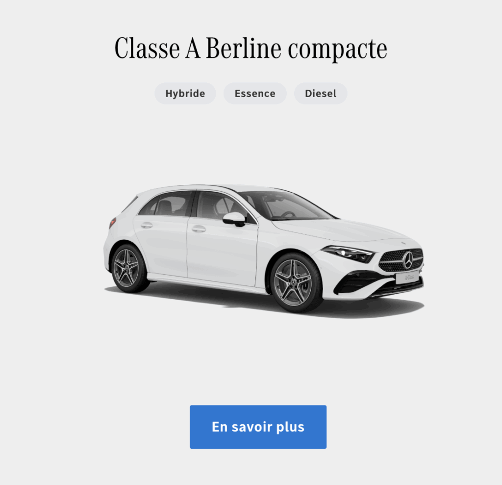 Classe A Berline compacte